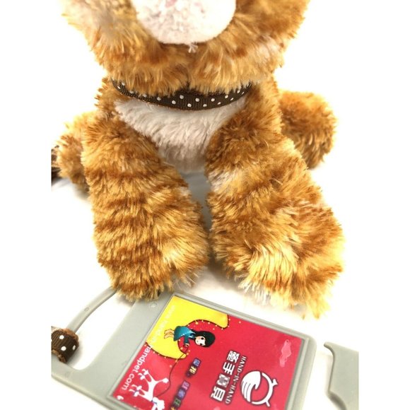 Small Pet Cat Dog Adjustable Harness & Leash Safety Walking Lead Brown Polka Dot - Picture 4 of 7